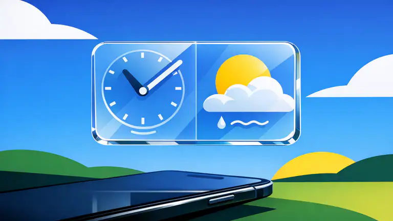 Transparente Uhr & Wetter: Stilvolles Design trifft präzise Wetterdaten header